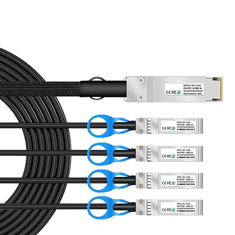 100G QSFP28 to 4xSFP+ 25G Passive Direct Attach Copper Cable 4M/13FT Breakout Stacking Cable for Switch/Server/Fiber Optic transceiver,1-to-4 DAC