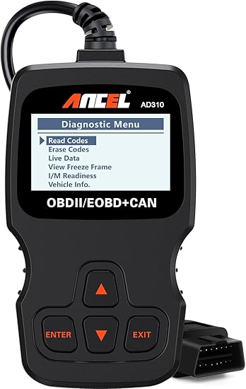 ANCEL AD310 Classic Enhanced Universal OBD II Scanner Car Engine Fault Code Reader CAN Diagnostic Tool (Black)
