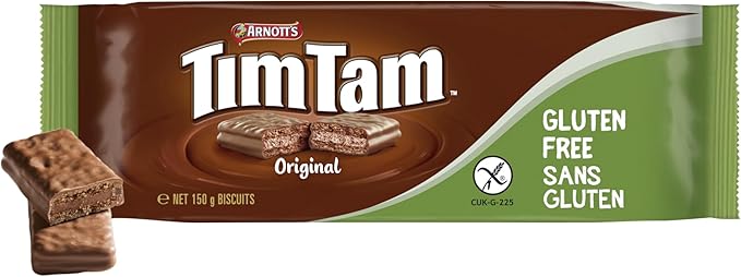 Arnott’s Tim Tam Gluten Free Milk Chocolatey Cookie, Original Flavour 150g
