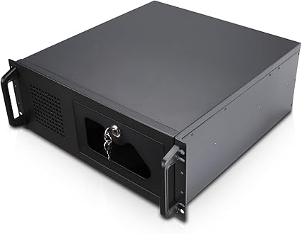 Rosewill 4U Server Chassis Rackmount Case | 7 3.5" Bays, 2 5.25" Devices| ATX, CEB Compatible | 1 120mm PWM Fan, 2 80mm PWM Fans | 2X USB 3.0 | Front Panel Lock and Key | Silver/Black - RSV-R4100U
