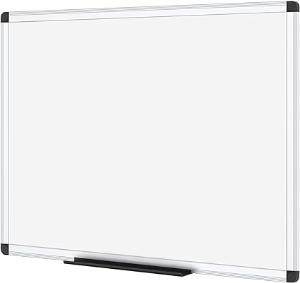 VIZ-PRO Magnetic Whiteboard Dry Erase Board, 36 x 24 Inches White Board, Silver Aluminium Frame